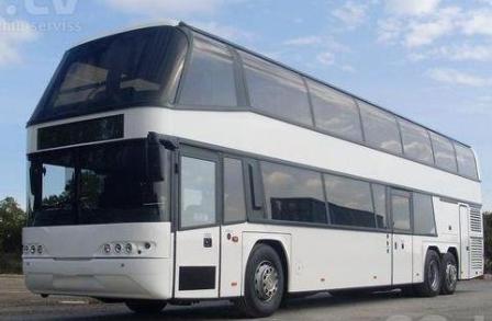 Divstāvu autobusa noma Jēkabpilī 67 69 70 72 75 sēdvietas